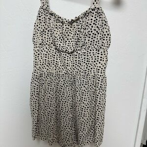 Trixxi Cream and Black Polka Dot Dress